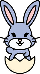 easter bunny in an easter egg