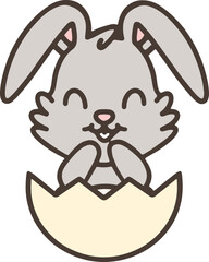 easter bunny in an easter egg