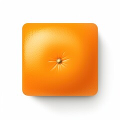 Orange square isolated on white background