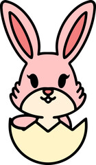 Obraz premium easter bunny hatching from egg