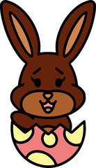 easter bunny in easter egg