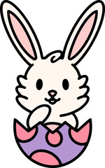 Fototapeta premium easter bunny in easter egg