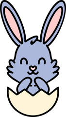 easter bunny in easter egg