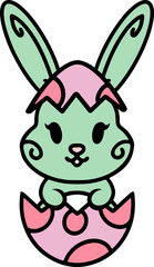 easter bunny in easter egg
