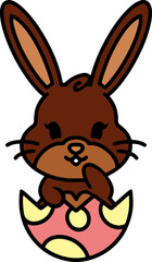 easter bunny in easter egg