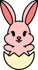 easter bunny in easter egg