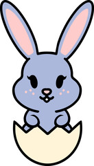 easter bunny in easter egg