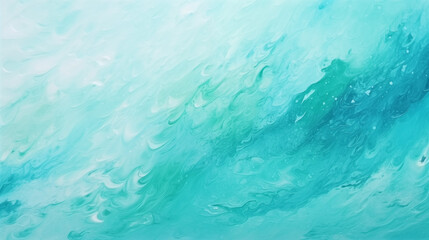 Obraz premium Akwamarynowe tło z ozdobną dekoracyjną&nbsp;złotą farbą. Turkusowy wzorek pod baner. 