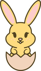 easter bunny in easter egg graphic