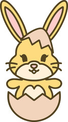 easter bunny in easter egg graphic