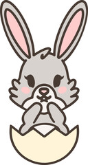 easter bunny in easter egg graphic