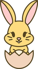 easter bunny in easter egg graphic
