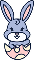 Obraz premium easter bunny in easter egg graphic