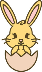 Obraz premium easter bunny in easter egg graphic