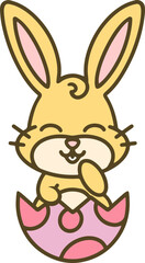 Obraz premium easter bunny in easter egg graphic
