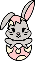 Fototapeta premium cute easter bunny cartoon