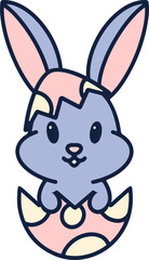 cute easter bunny cartoon