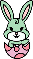 Obraz premium cute easter bunny cartoon