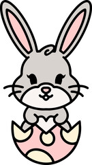 Obraz premium cute easter bunny cartoon