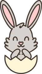 Naklejka premium cute easter bunny cartoon