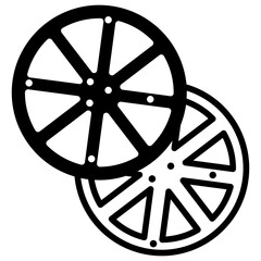 Obraz premium Duros Mexican Wagon glyph and line vector illustration