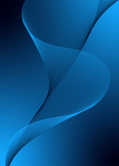 Abstract background vector blue with dynamic waves for business design. Futuristic technology network or wavy lines. Premium stripe texture for wedding banner or poster. Template with gradient mesh