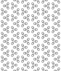 Black seamless abstract pattern. Overlay for background and backdrop. Ornamental design. PNG graphic illustration with transparent background.