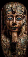 Fototapeta na wymiar Pharaoh's Legacy: Ancient Egyptian Sarcophagus created with Generative AI technology