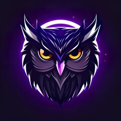 hand drawn owl mascot logo 