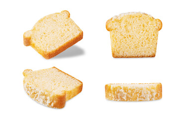 Apple cake on a white isolated background