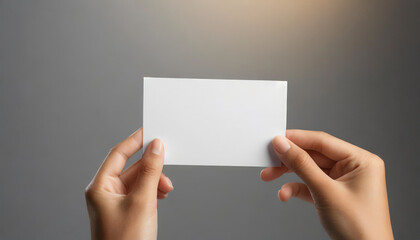 Hand holding blank paper: versatile concept for promotion, announcement, or message illustration