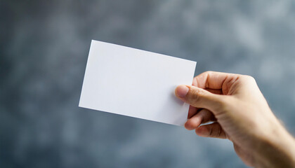 Hand holding blank paper: versatile concept for promotion, announcement, or message illustration