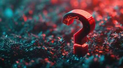 
The main question mark, representing the concept of frequently asked questions FAQ and problem-solving. - obrazy, fototapety, plakaty