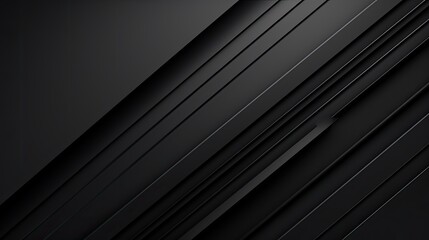 Black abstract corporate background. Black grey abstract modern background for design. Dark. Geometric shape. 3d effect. Diagonal lines, stripes  - obrazy, fototapety, plakaty