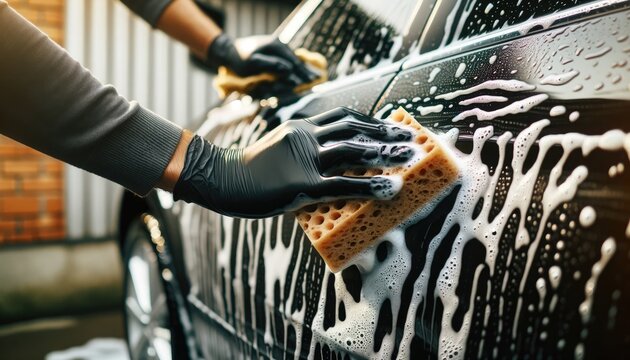 Suds and Shine: Manual Car Wash Detailing