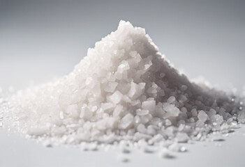 Pile sea salt isolated on white background clipping path
