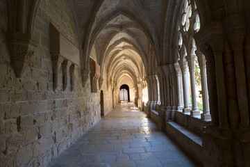 Fototapeta na wymiar Spain Poblett monastery on a sunny summer day.