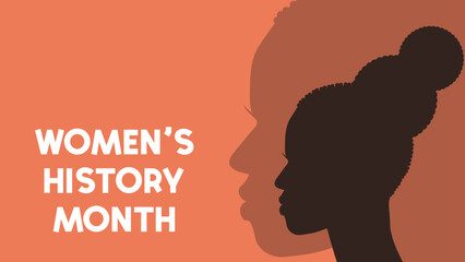 A vector illustration, poster, card, background, banner, template for Women's History Month celebration concept