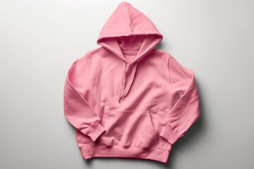 Mockup Of Pink Hoodie With Clipping Path, Perfect For Branding Design
