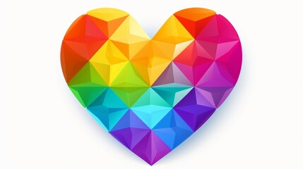 Vector icon of rainbow heart, lgbt community sign. lgtbi heart design
