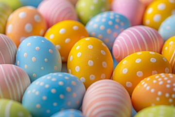 Fototapeta na wymiar Vibrant Easter Eggs Adorn Festive Background, Perfect For Celebrations