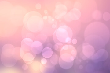 Abstract blurred fresh vivid spring summer light delicate pastel yellow pink orange bokeh background texture with bright circular soft color lights. Beautiful backdrop illustration.