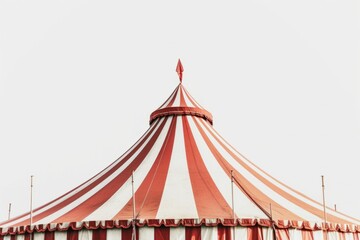 Captivating The Senses: Mesmerizing Circus Tent On A White Canvas