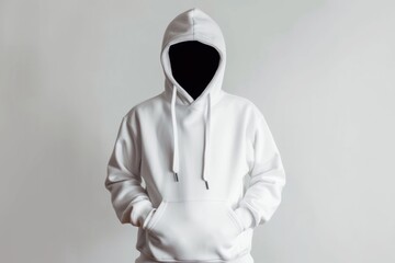 Showcasing A Mockup Of A White Hoodie Jacket