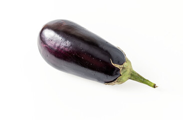 One eggplant on an isolated background