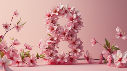 Happy womens day, number eight, flowers (1)