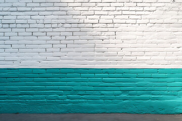 turquoise wall on white brick wall photo 4796749 in t