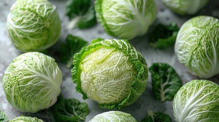 Fototapeta premium Cabbage for vegetables background, close up view.