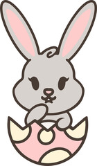 cute easter rabbit cartoon