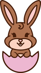 cute easter rabbit cartoon
